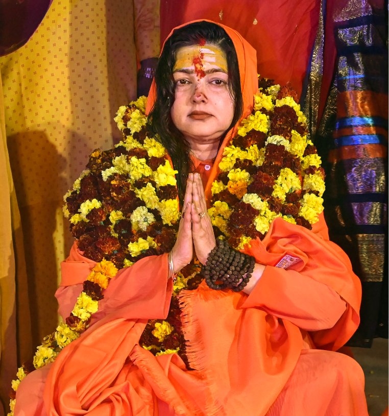 Actor Mamta Kulkarni Takes on Spiritual Identity as ‘Mai Mamta Nand Giri’ at ‘Maha Kumbh’