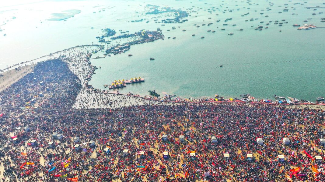 Millions of Devotees Take Holy Dip at Triveni Sangam on Basant Panchami During Third Amrit Snan