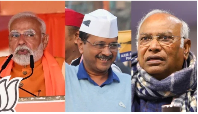 Delhi Faces Intense Political Showdown on Super Sunday: Modi, Kejriwal, and Kharge Go Head-to-Head
