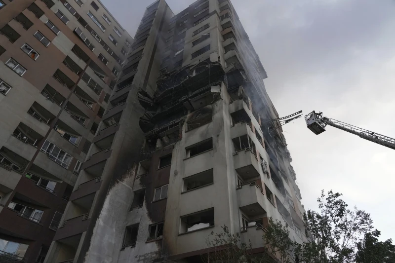 A building in Tehran damaged in an Israeli strike on June 13, 2025