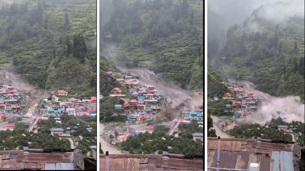 Disturbing visuals from Uttarkashi district in Uttarakhand, where a sudden cloudburst devastated Dharali village near Harsil Valley. The deluge killed five people, stranded more than 100, and swept away at least 60 individuals.