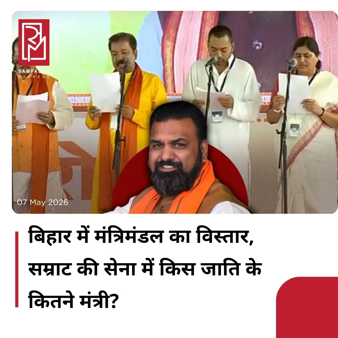 #sampadakexpress बिहार में सम्राट चौधरी सरकार की कैबिनेट का आज गुरुवार को विस्तार कर दिया गया. कैबिनेट विस्तार के तहत JDU प्रमुख नीतीश कुमार के बेटे निशांत के साथ-साथ 31 अन्य लोगों ने भी गांधी मैदान में आयोजित एक कार्यक्रम में मंत्री पद की शपथ ली. इस विस्तार में जातीय समीकरण का भी खास ख्याल रखा गया है. कैबिनेट में हर वर्ग के लोगों को शामिल किया गया है. मुख्यमंत्री समेत 8 मंत्री ओबीसी समाज से बनाए गए हैं, जबकि अगड़ी समाज से 9 लोगों को मंत्रिमंडल में रखा गया है. अल्पसंख्यक समाज से एकमात्र जमा खान को मंत्री बनाया गया है. सम्राट चौधरी के राज्य में मुख्यमंत्री बनने के 22 दिनों के बाद यह कैबिनेट विस्तार कराया गया. इस भव्य समारोह में पीएम नरेंद्र मोदी, गृह मंत्री अमित शाह और रक्षा मंत्री राजनाथ सिंह शामिल हुए. राज्य में 5-दलीय NDA के सभी सहयोगी दलों से चुने गए 32 लोगों को राज्यपाल लेफ्टिनेंट जनरल (रिटायर) सैयद अता हसनैन ने पद और गोपनीयता की शपथ दिलाई. शपथ ग्रहण से पहले पूर्व मुख्यमंत्री नीतीश कुमार ने अपने बेटे निशांत को सम्राट चौधरी की अगुवाई वाली सरकार में शामिल होने पर अपनी सहमति दे दी. निशांत ने करीब 2 महीने पहले जेडीयू की सदस्यता ग्रहण की थी. निशांत और पूर्व उपमुख्यमंत्री विजय कुमार सिन्हा के अलावा, पूर्व मंत्री श्रवण कुमार और अशोक चौधरी को भी सम्राट चौधरी कैबिनेट में शामिल किया गया है. #SamratChoudhary #cabinetexpansion #oathceremony #Nishantkumar #JDU #HAM  #newsfeed2025 #newstoday2025 #NewsUpdate