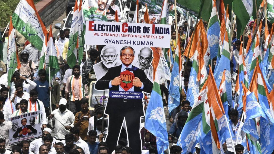 Congress Leads Nationwide Protests Demanding Chief Election Commissioners Resignation Congress Leads Nationwide Protests Across India Demanding Chief Election Commissioner’s Resignation
