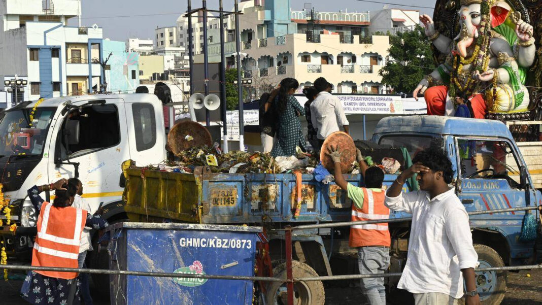 Ganesh Festival Waste Increased by 40% This Year, Surging 400% Compared to Three Years Ago "Ganesh Festival Waste Soars 40% This Year, Up 400% in Three Years"