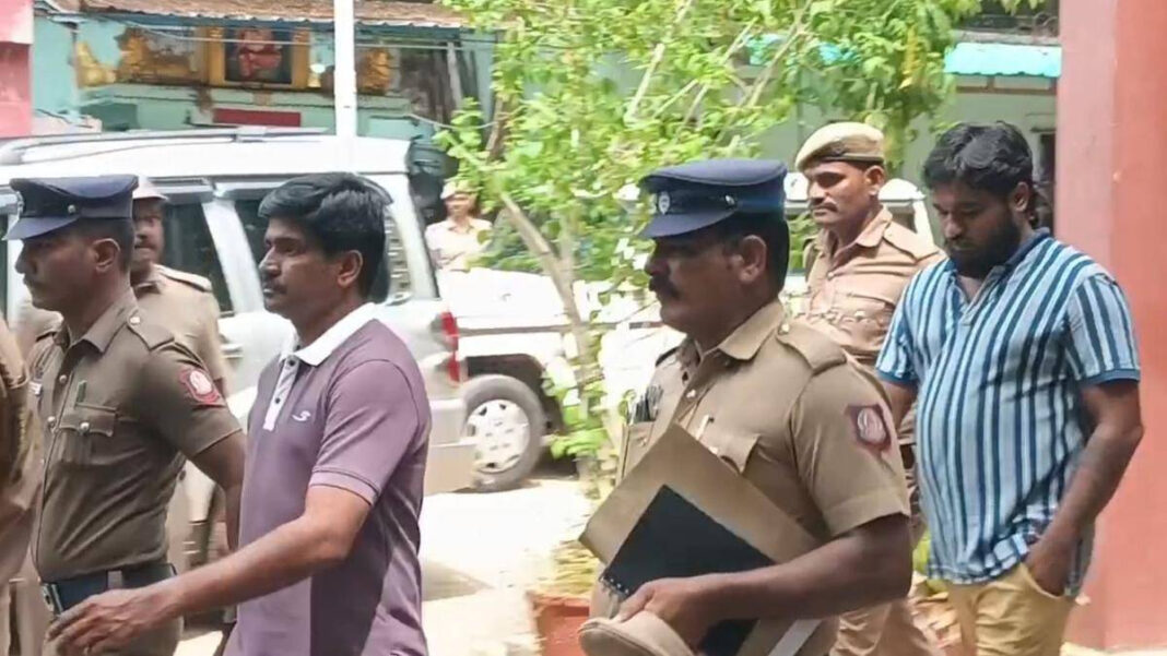 Karur Stampede: First Accused Mathiyazhagan and TVK Functionary Sent to 15 Days Judicial Custody "Karur Stampede: Accused Mathiyazhagan and TVK Functionary Remanded in 15-Day Judicial Custody"