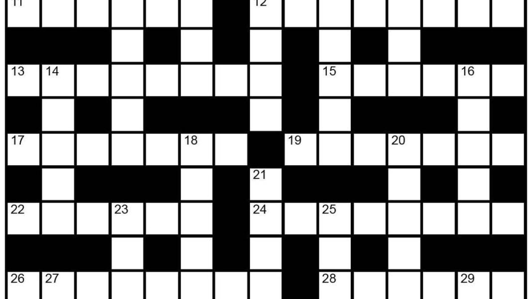 The Hindu Sunday crossword no. 78