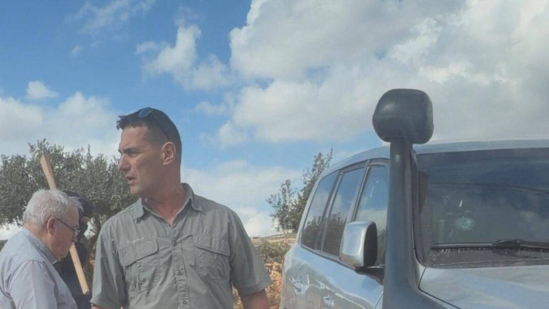 Masked Settlers Clash with European Diplomats in the Occupied West Bank "Masked Settlers Confront European Diplomats Amid West Bank Tensions"