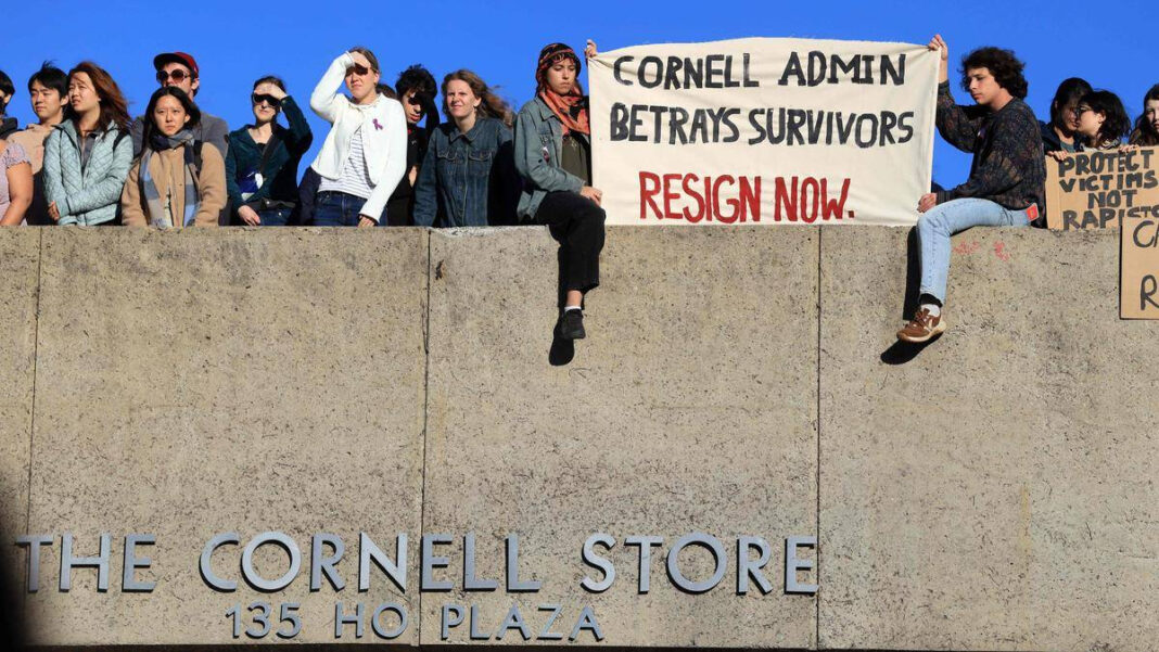 Cornell Students Rally Against Universitys Handling of Gang Rape Complaint Cornell Students Protest University’s Response to Gang Rape Allegations