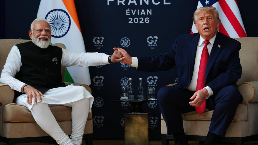 Modi and Trump Assess Bilateral Relations Amid Growing Concerns Over Russia Sanctions "Modi and Trump Evaluate Bilateral Relations in Light of Increasing Russia Sanctions Concerns"