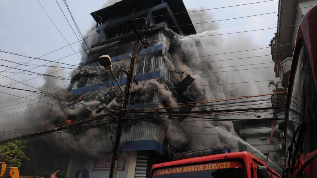 Fire Breaks Out at Consultancy Firms Office in Kochi, Kerala Fire Breaks Out at Consultancy Firm Office in Kochi, Kerala