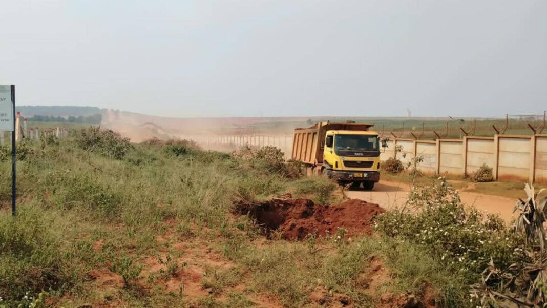 Roads damaged during Bhogapuram airport construction leave villages cut off, farmers unable to reach fields